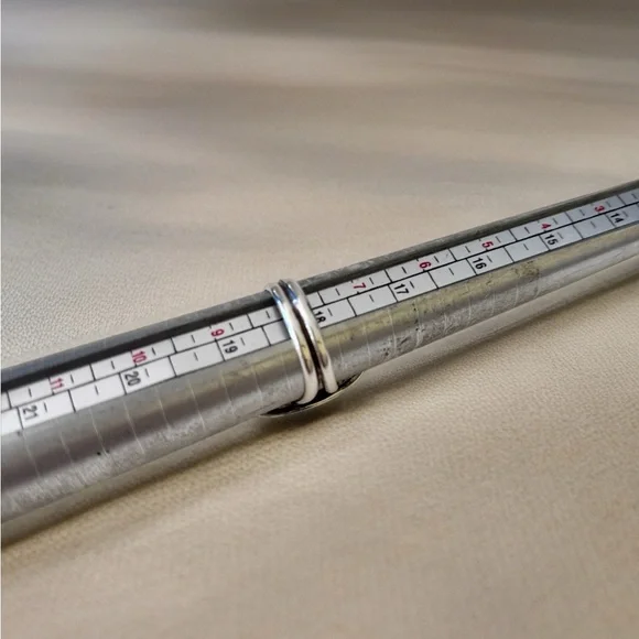 This piece is a black rutilated quartz ring set in sterling silver. Size 8 - Picture 4 of 6